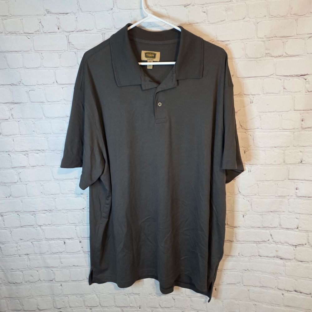 The Foundry Supply Co. Quick-Dri Dark Gray Polo Shirt, Size 3XL